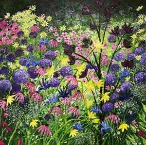 "Alliums and Aquilegia " - Sarah Pye