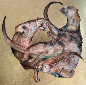 Trio of Otters - Underwater Ballet
