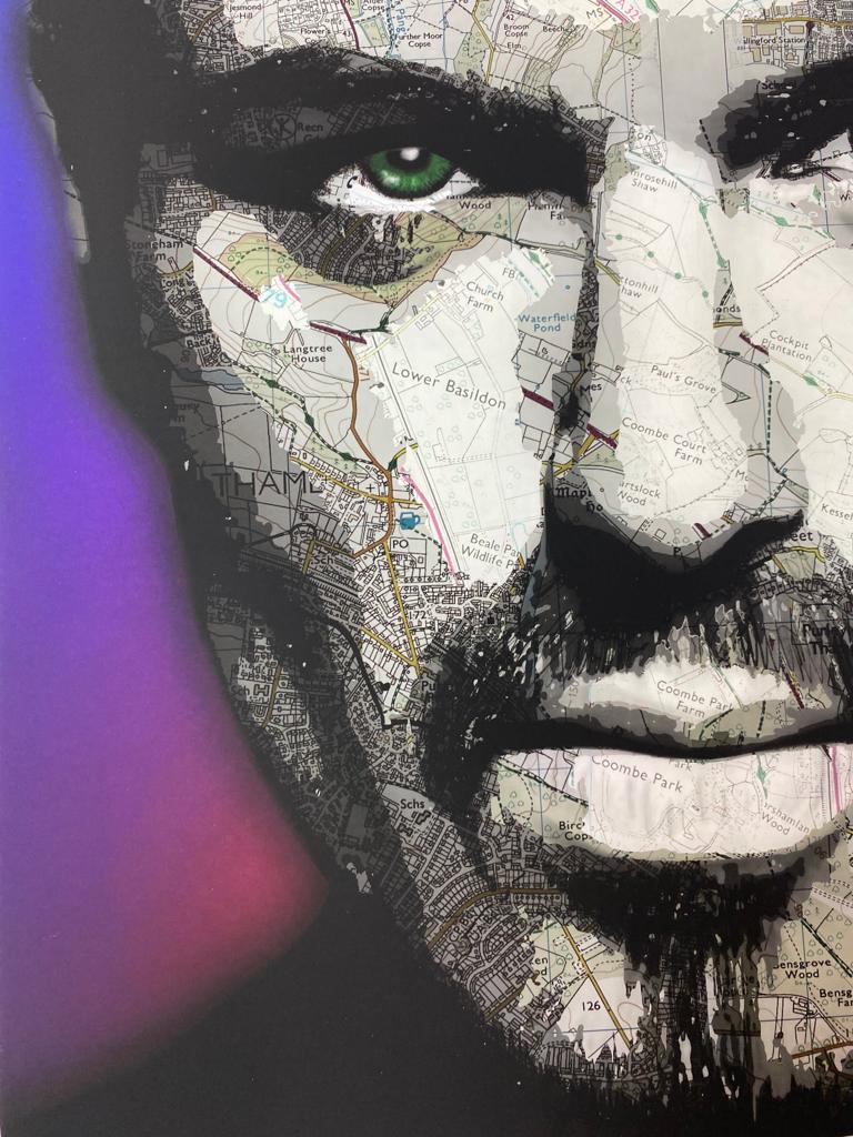 "Older George Michael in Goring - Rainbow Background & Green Eyes" - Amelia Archer