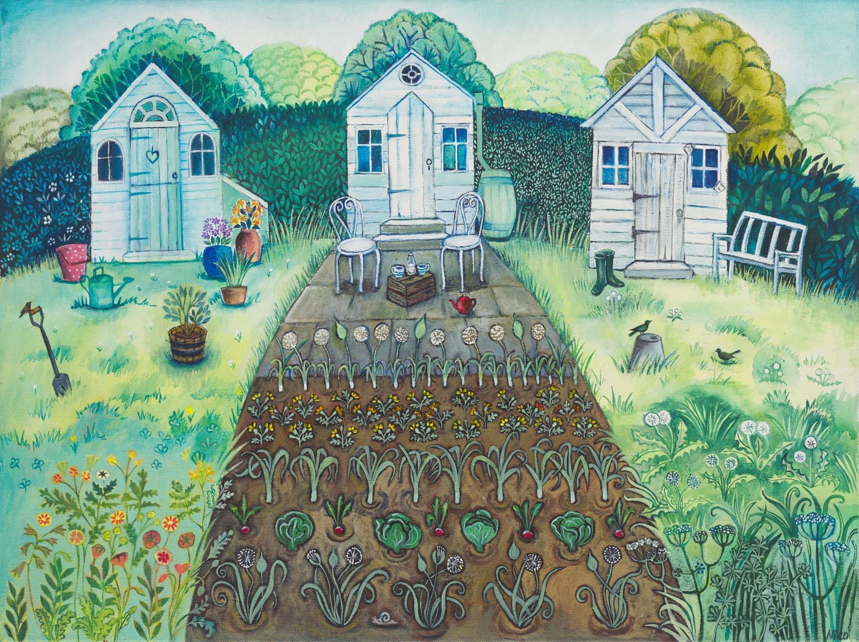Allotments -Nicolette Carter - 65 x 50 cm