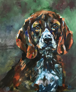 Charlie Beagle - 60 x 80 cm  by Jo Lillywhite