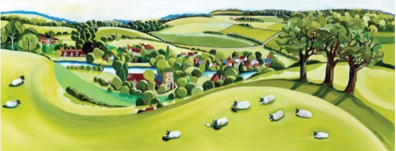 Lardon Chase by Carolyn Tyrer Framed size 52cm x 29 cm