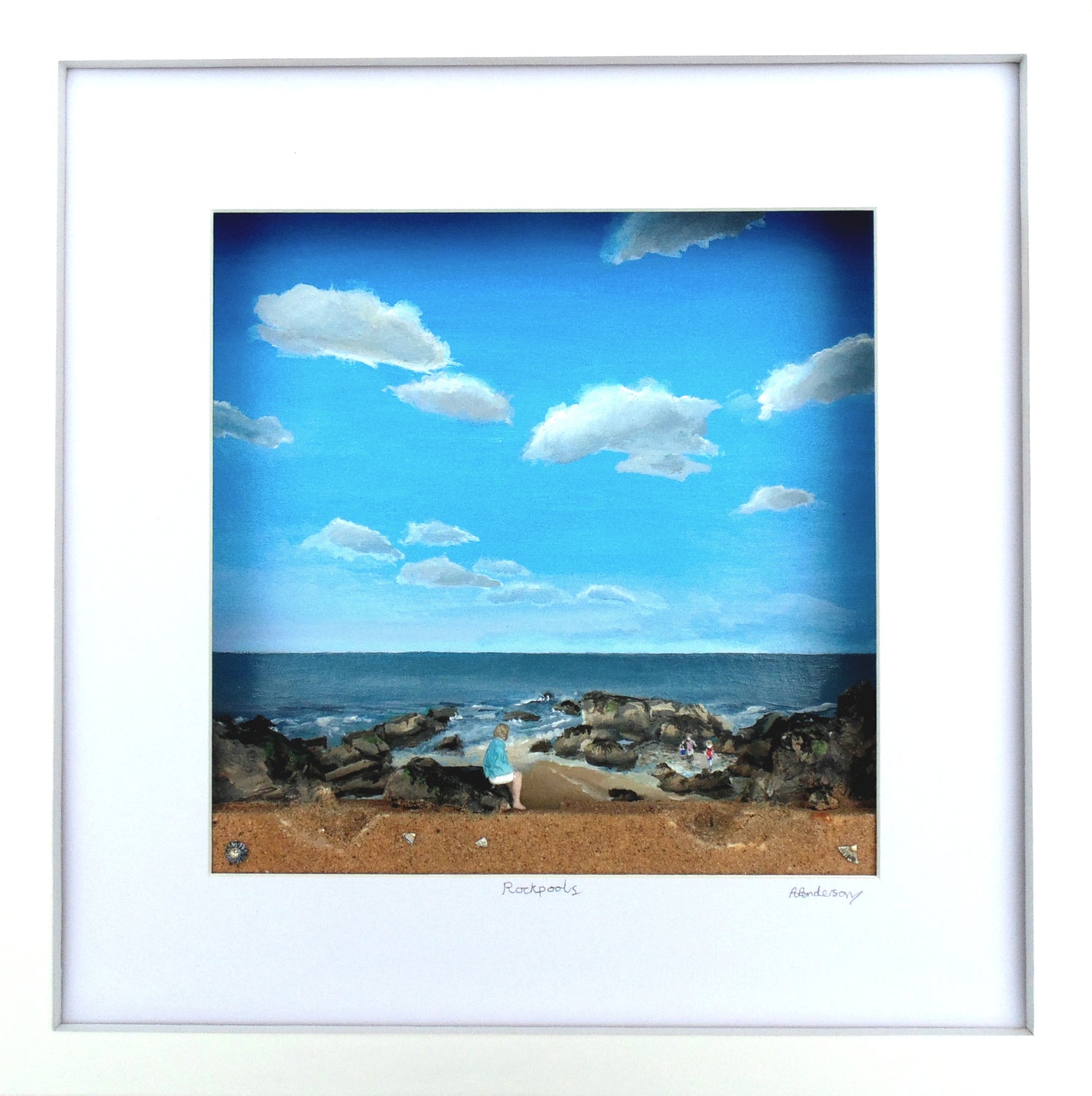 Rock Pools - Anna Anderson - Framed size 33cm x 33cm