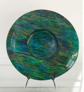 "Teal Spalted Beech Plate" - Pete Morton