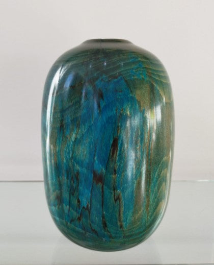 "Teal, Spalted Beech, Hollow form Vessel" - Pete Morton