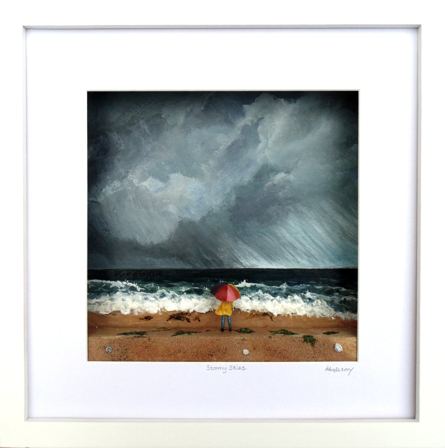 Stormy Skies  - Anna Anderson - Framed size 33cm x 33cm
