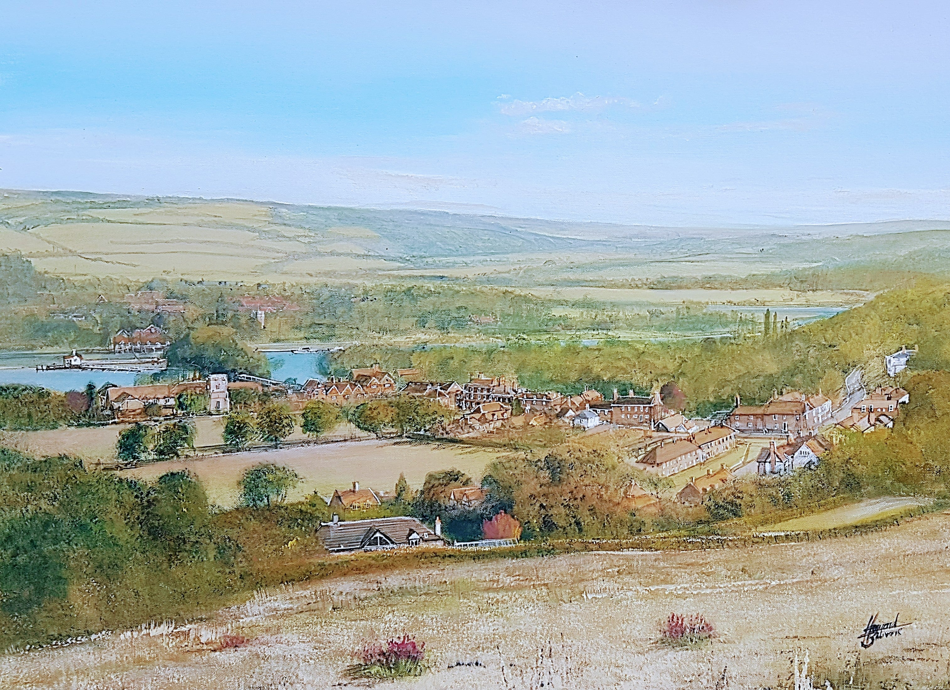 Streatley from Lardon Chase by Howard Birchmore