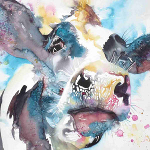 Curious Cow - Liz Chaderton - 35×45 cm