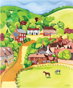 Streatley by Carolyn Tyrer Framed size 47cm x 42 cm